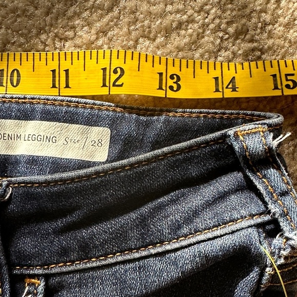Anthropologie Pilcro High Rise Denim Leggings Casual Women’s 28 Classic - Picture 7 of 11